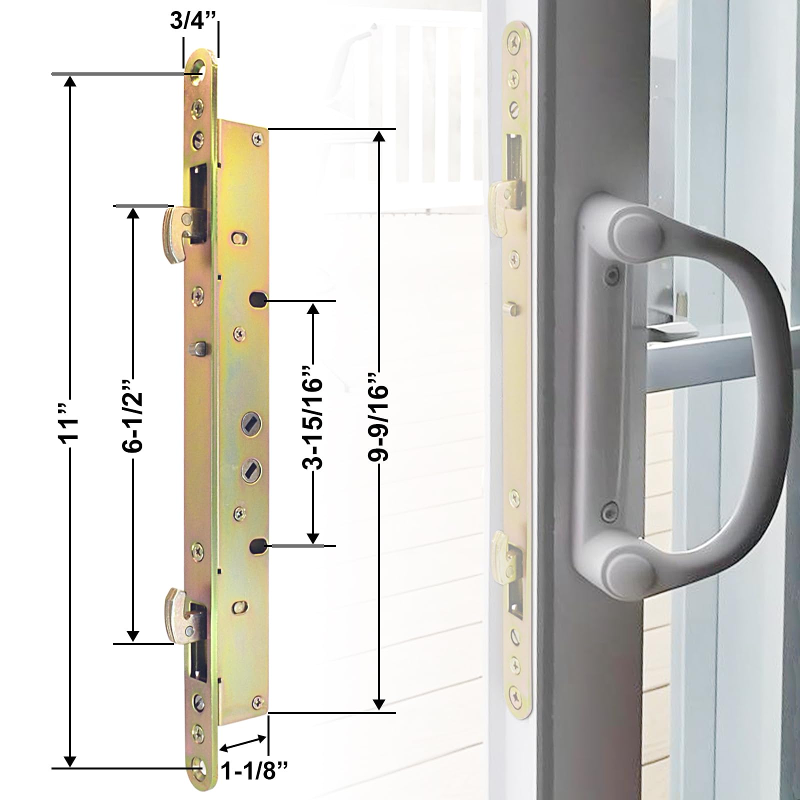 TPard dual-point hooks close-up highlights stronger latch engagement for smooth door operation