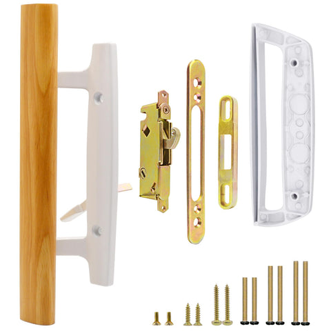 TPard exterior white pull for durable sliding door operation.