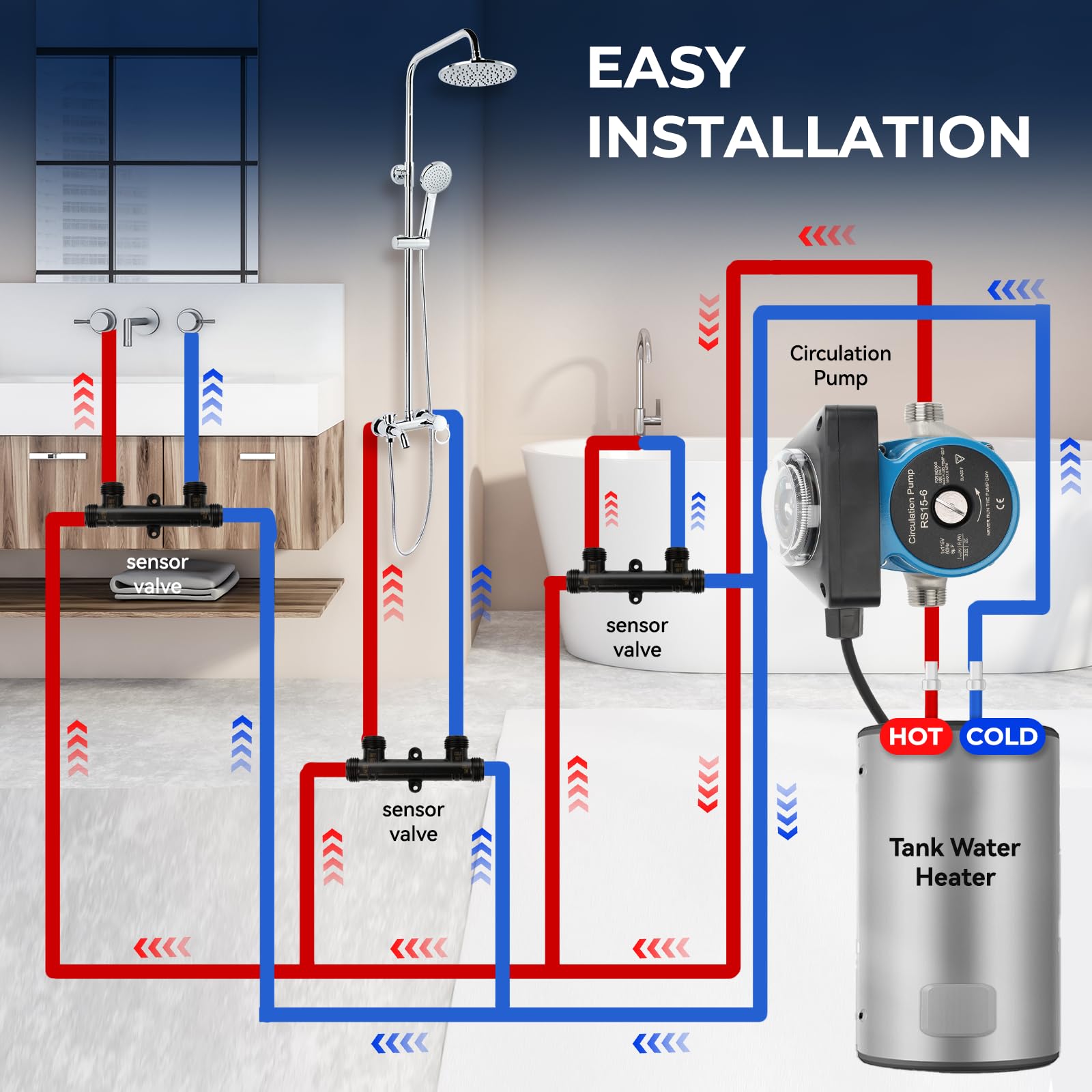 Tpcy -c 4 line configuration diagram for versatile piping setups