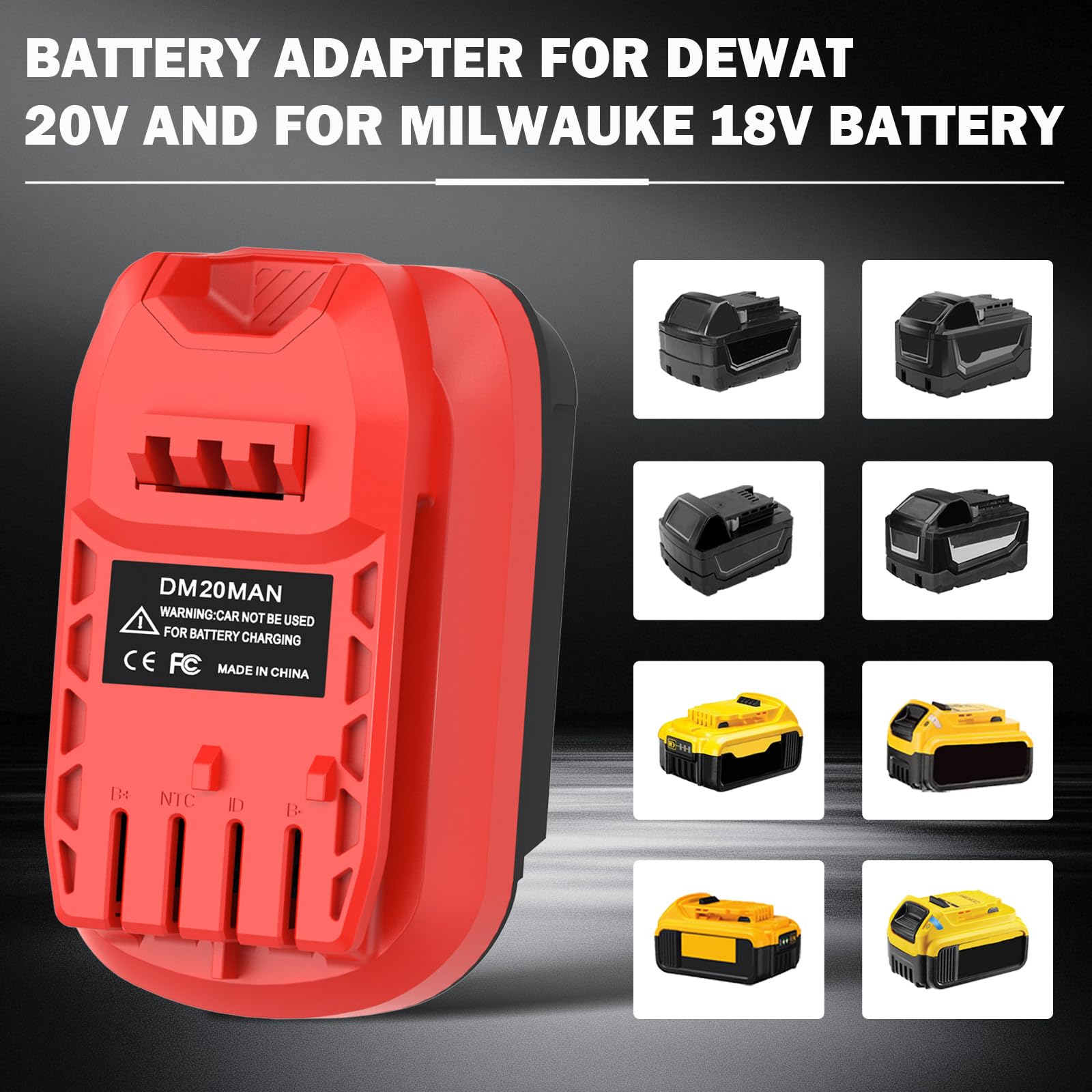 ABS construction of the TPDL adapter for durable Craftsman V20 use