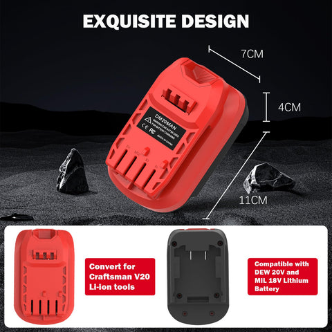 Compact and portable TPDL adapter for easy Craftsman V20 installation