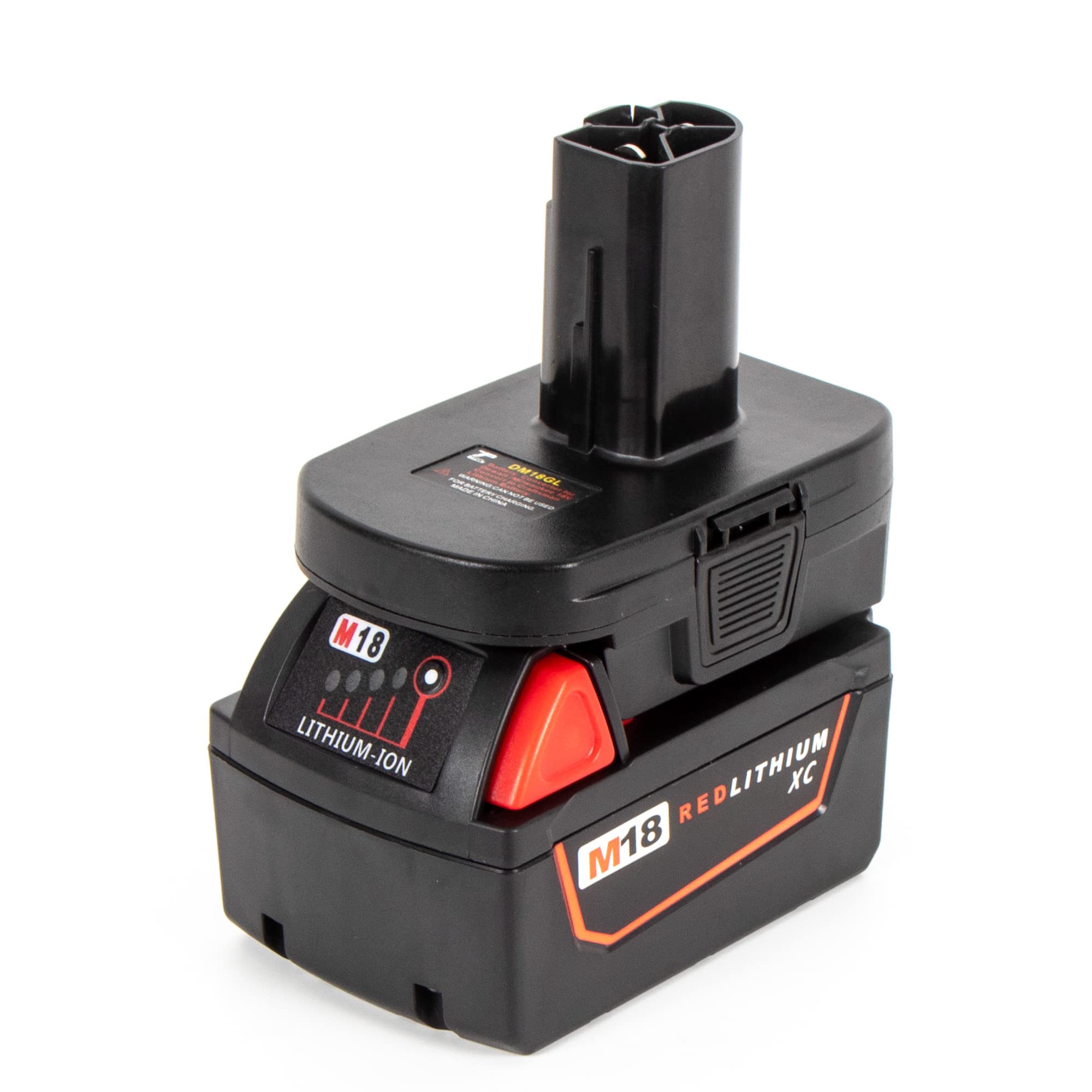 TPDL battery adapter compatible with Milwaukee M18 Li-ion packs