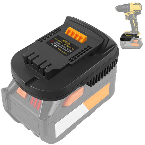 TPDL adapter enables Ridgid 18V battery use in DeWalt 20V tools for cross-brand power.