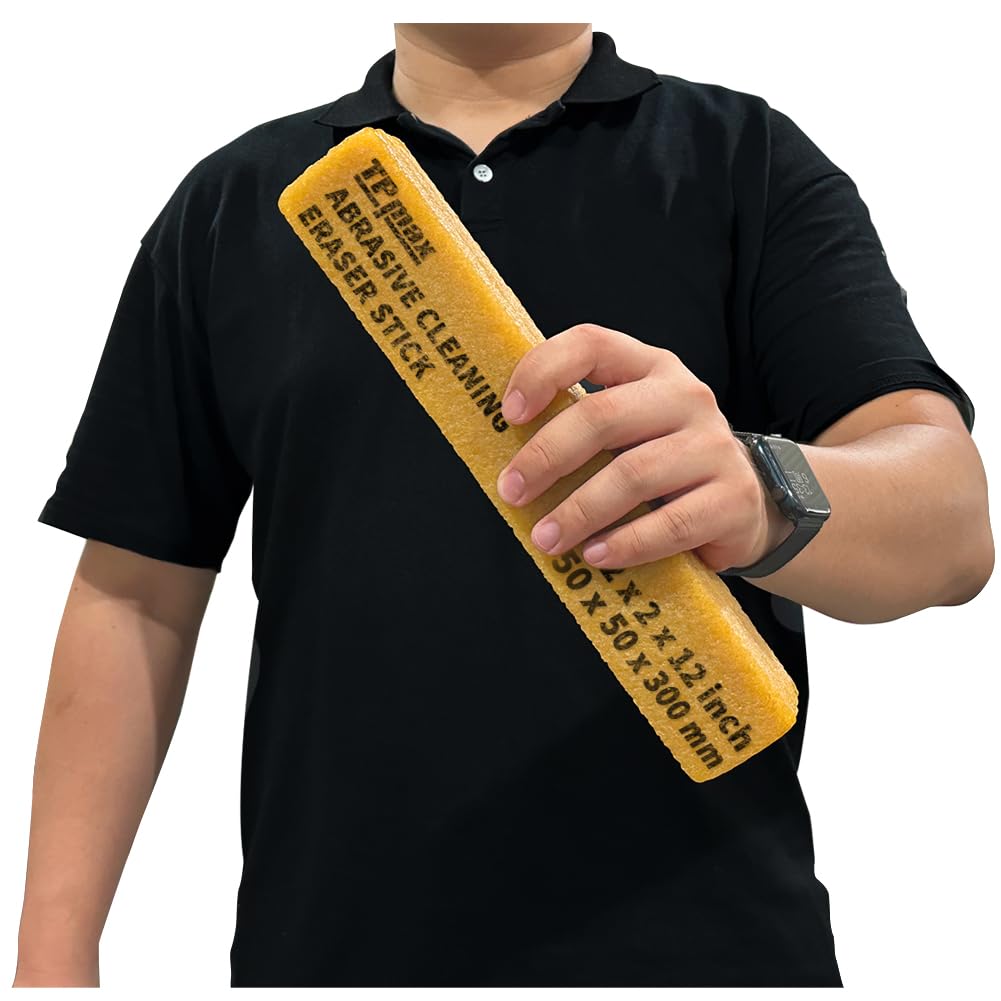 TPmax abrasive eraser stick on sanding belt removing debris to extend belt life.