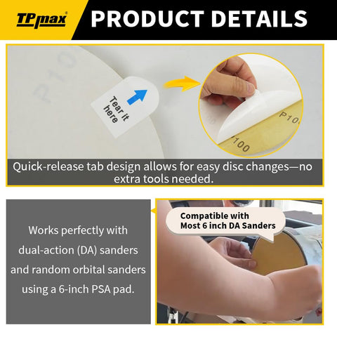 TPmax disc with coated aluminum oxide grains delivers durable, even cuts on hard surfaces