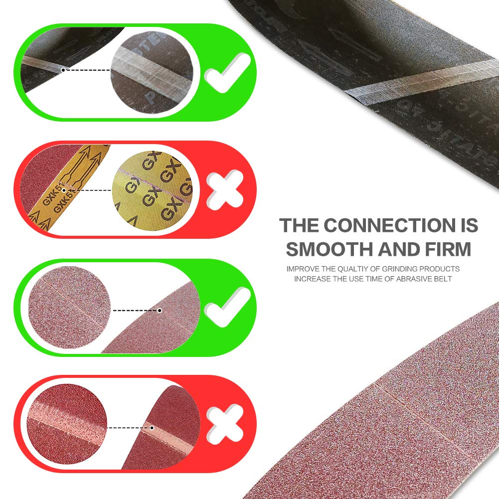 TPmax belt with diagonal lap splice strengthens the interface for durable sanding.
