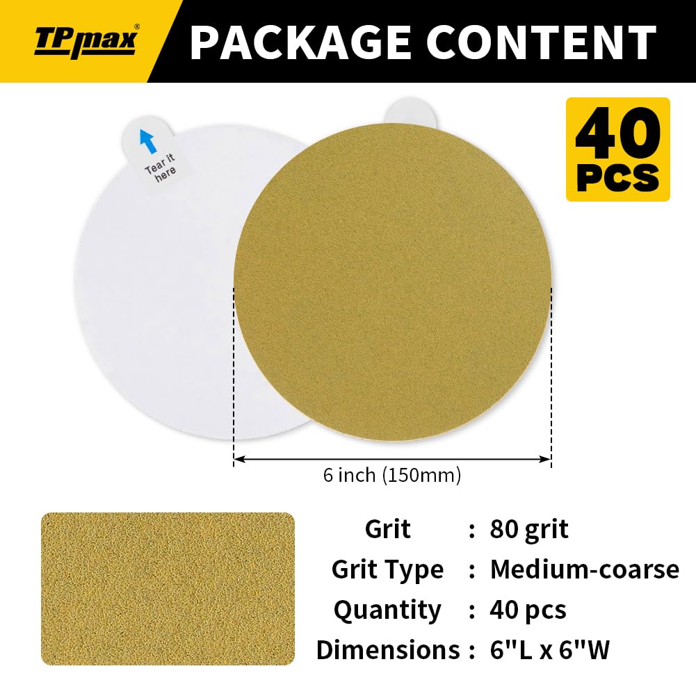 TPmax self-adhesive backing enables quick tool-free disc changes during sanding sessions