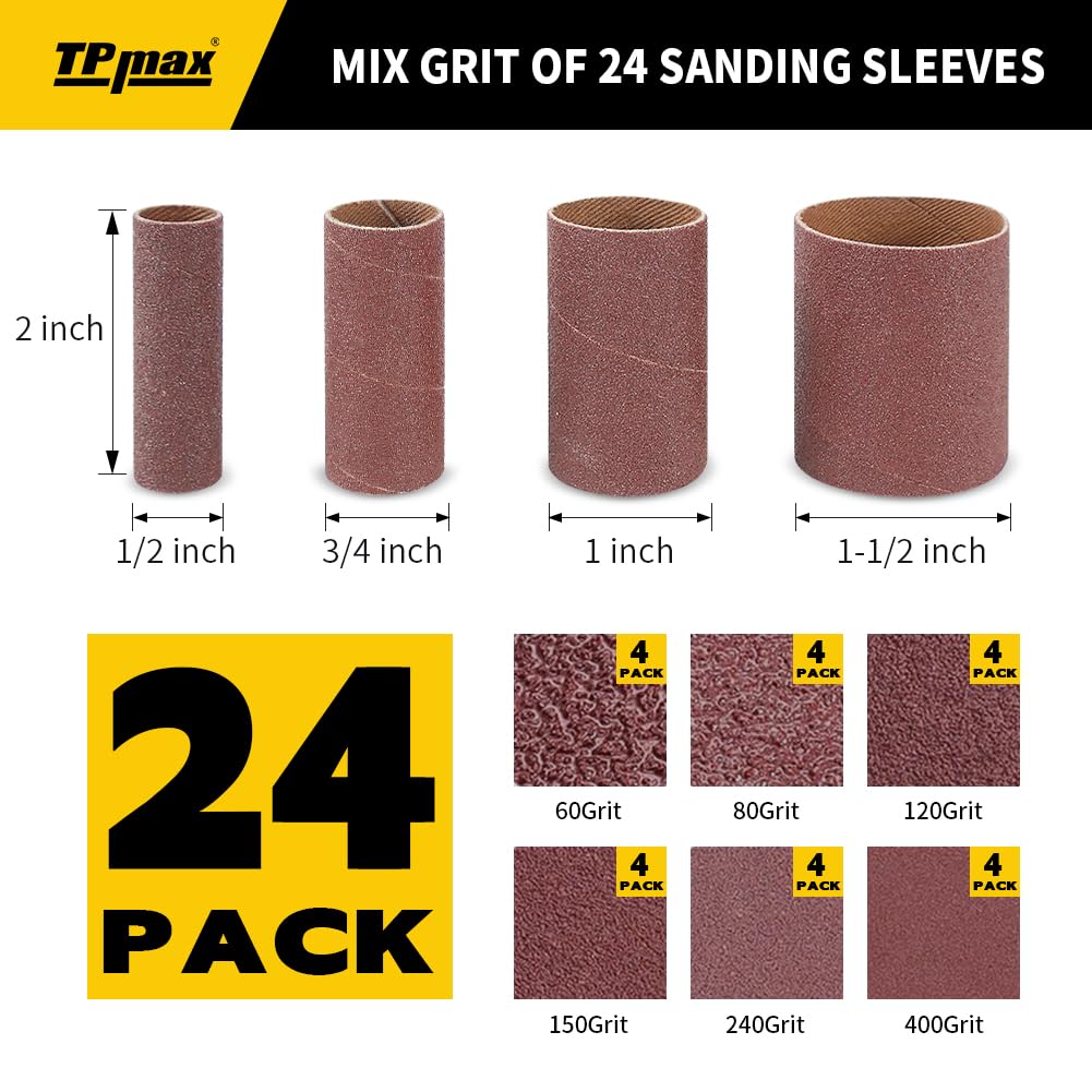 TPmax half-inch diameter sanding sleeve shown for compact projects