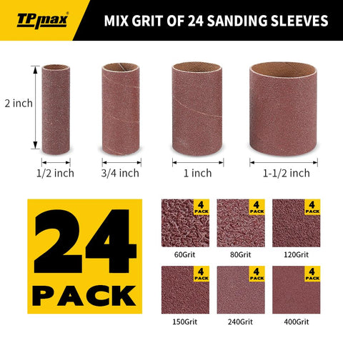 TPmax half-inch diameter sanding sleeve shown for compact projects