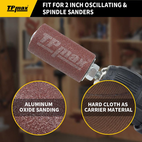 TPmax one-and-a-half-inch diameter sanding sleeve for bigger surfaces and stability