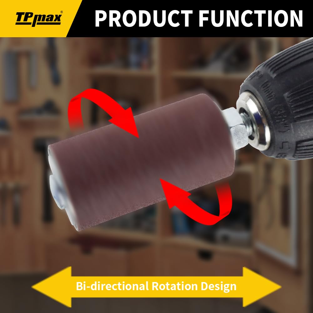 TPmax one-inch diameter sanding sleeve suitable for larger workpieces