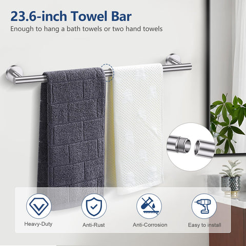TQKAG brushed nickel towel ring for hand towels
