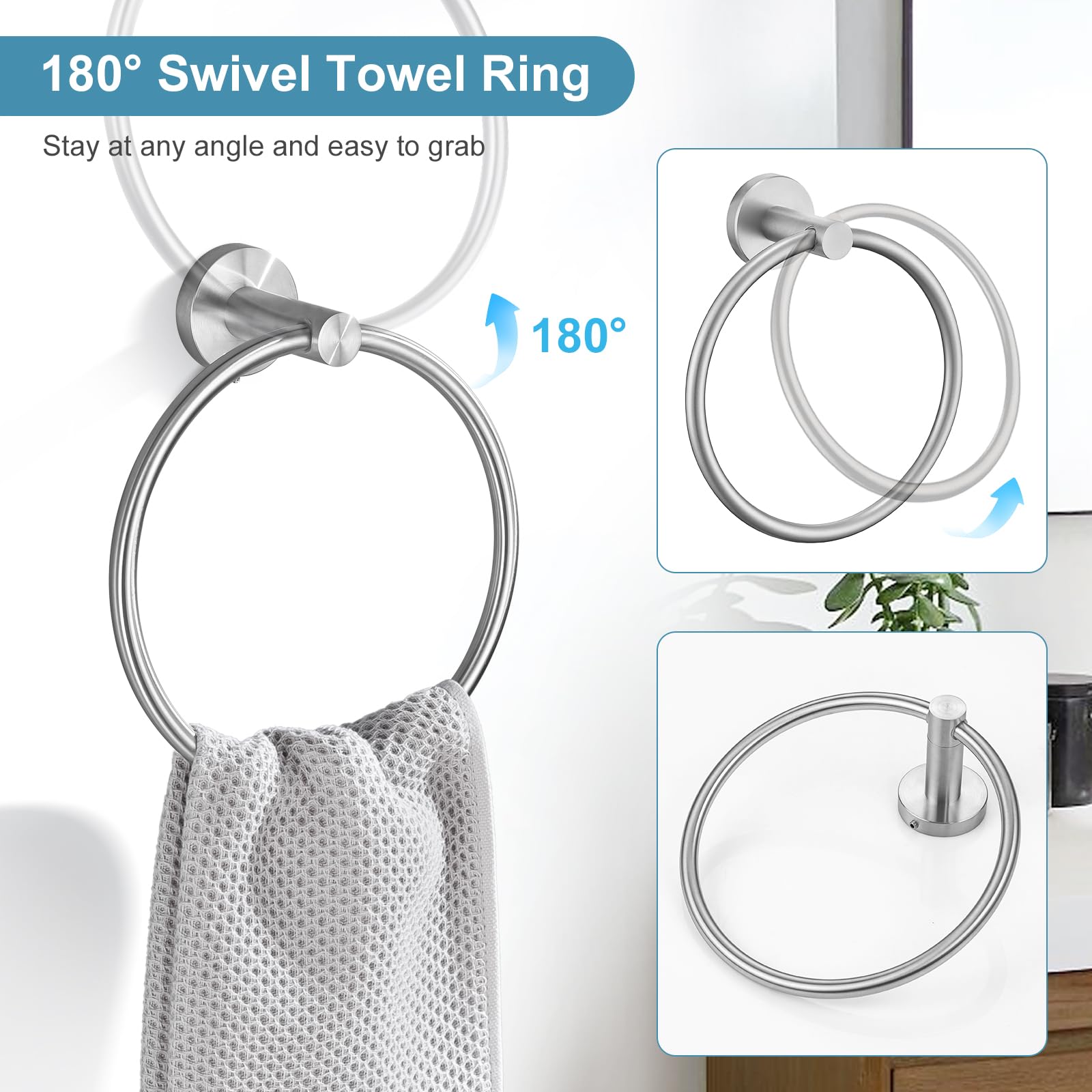 TQKAG screw-mount hardware pack provides secure wall mounting.