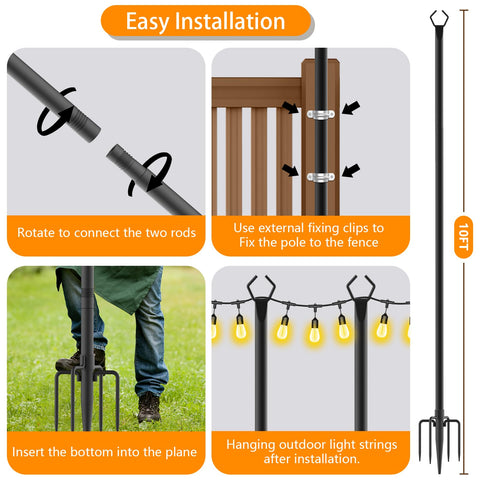 TQQVXX all-season poles resist wind and weather for stable displays.