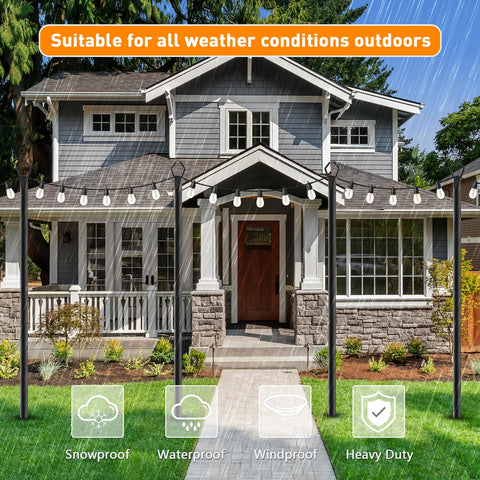 TQQVXX ground-mount brackets provide adjustable stability for decks and lawns.