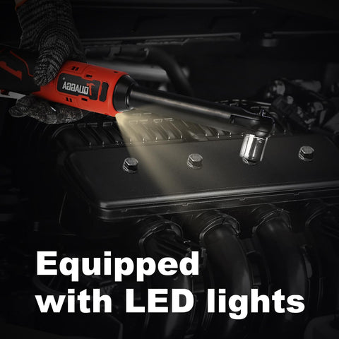 TQUAGGA 45 ft-lbs torque capability supports automotive repairs in tight spaces