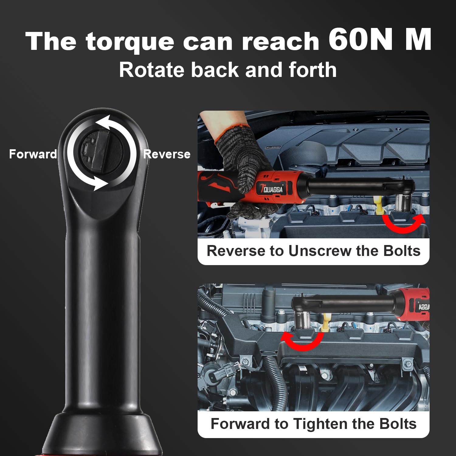 TQUAGGA seven-socket CR-V steel set for high torque reliability