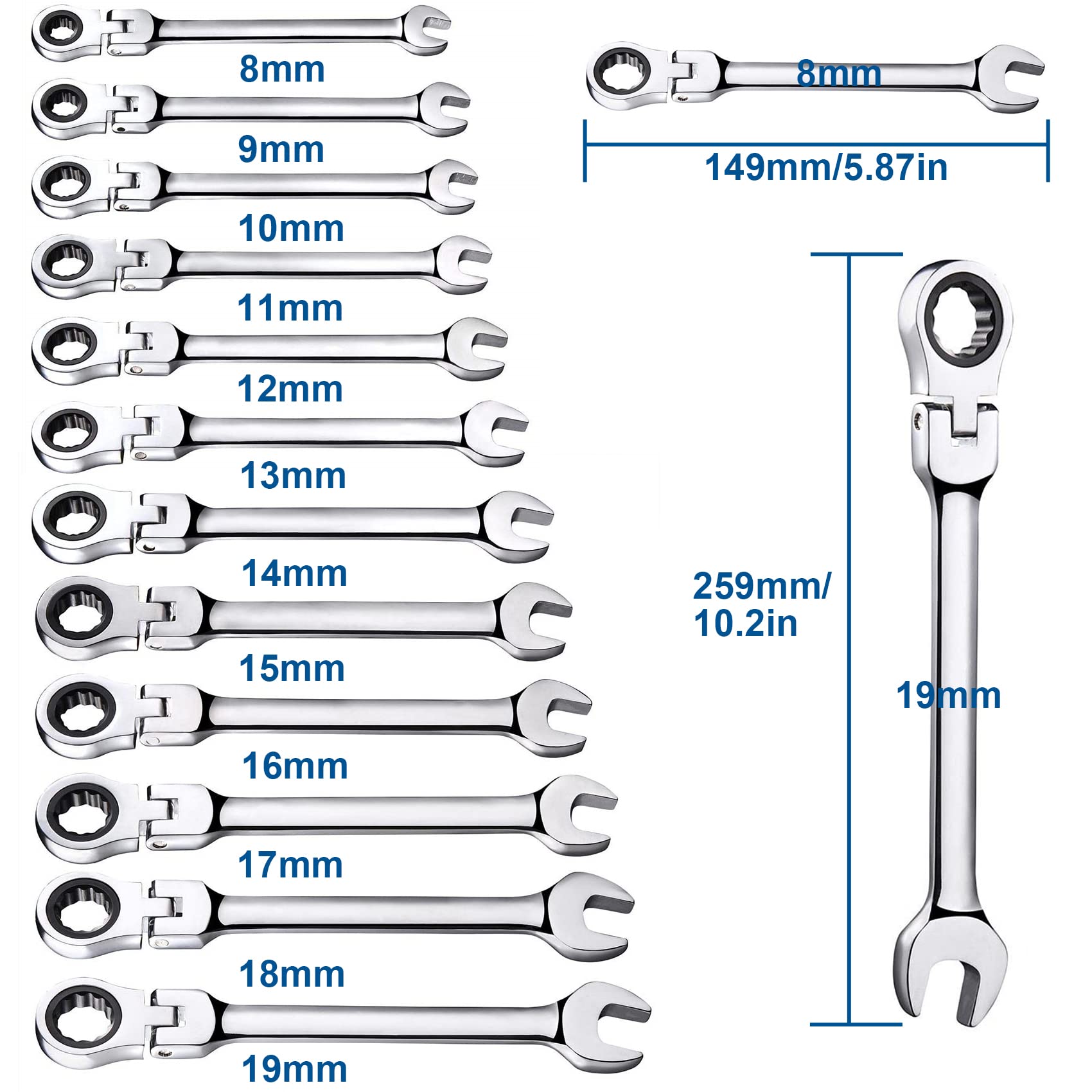TR TOOLROCK 72-teeth ratchet gear wrench enables precise turning in tight gaps
