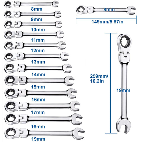 TR TOOLROCK 72-teeth ratchet gear wrench enables precise turning in tight gaps