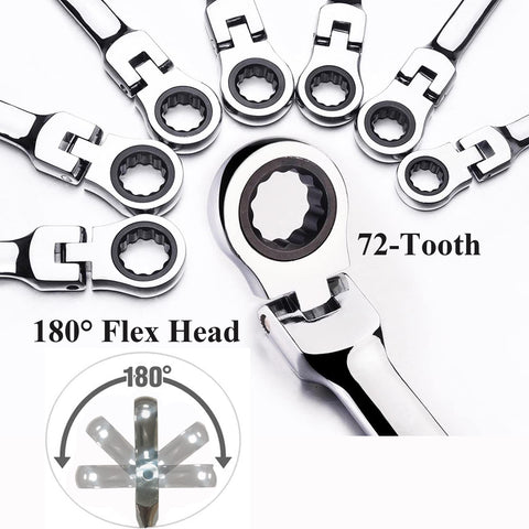 TR TOOLROCK chrome vanadium steel wrenches with a durable, corrosion-resistant finish