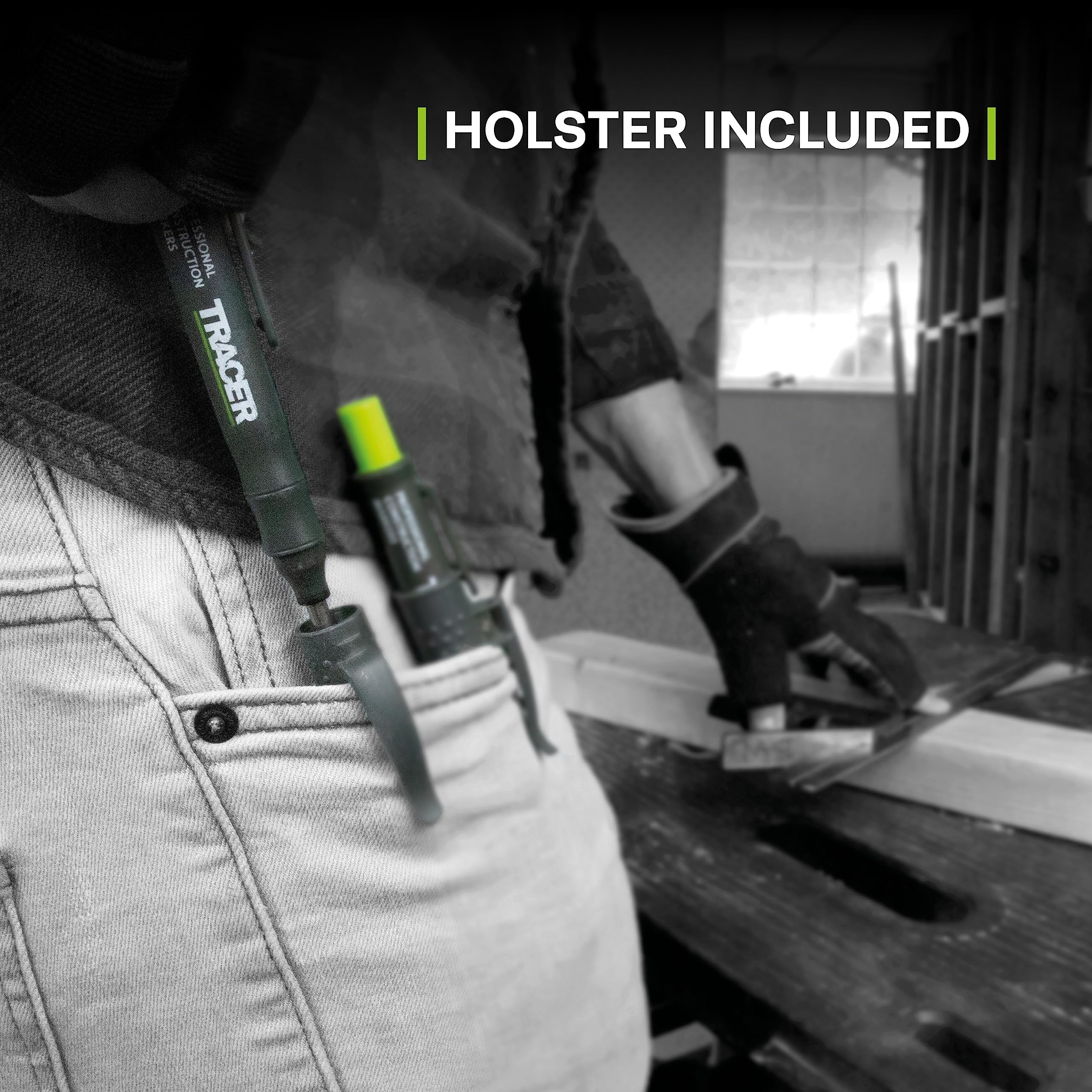 Tracer anti-snap lead dispenser minimizes breakage for tough jobs