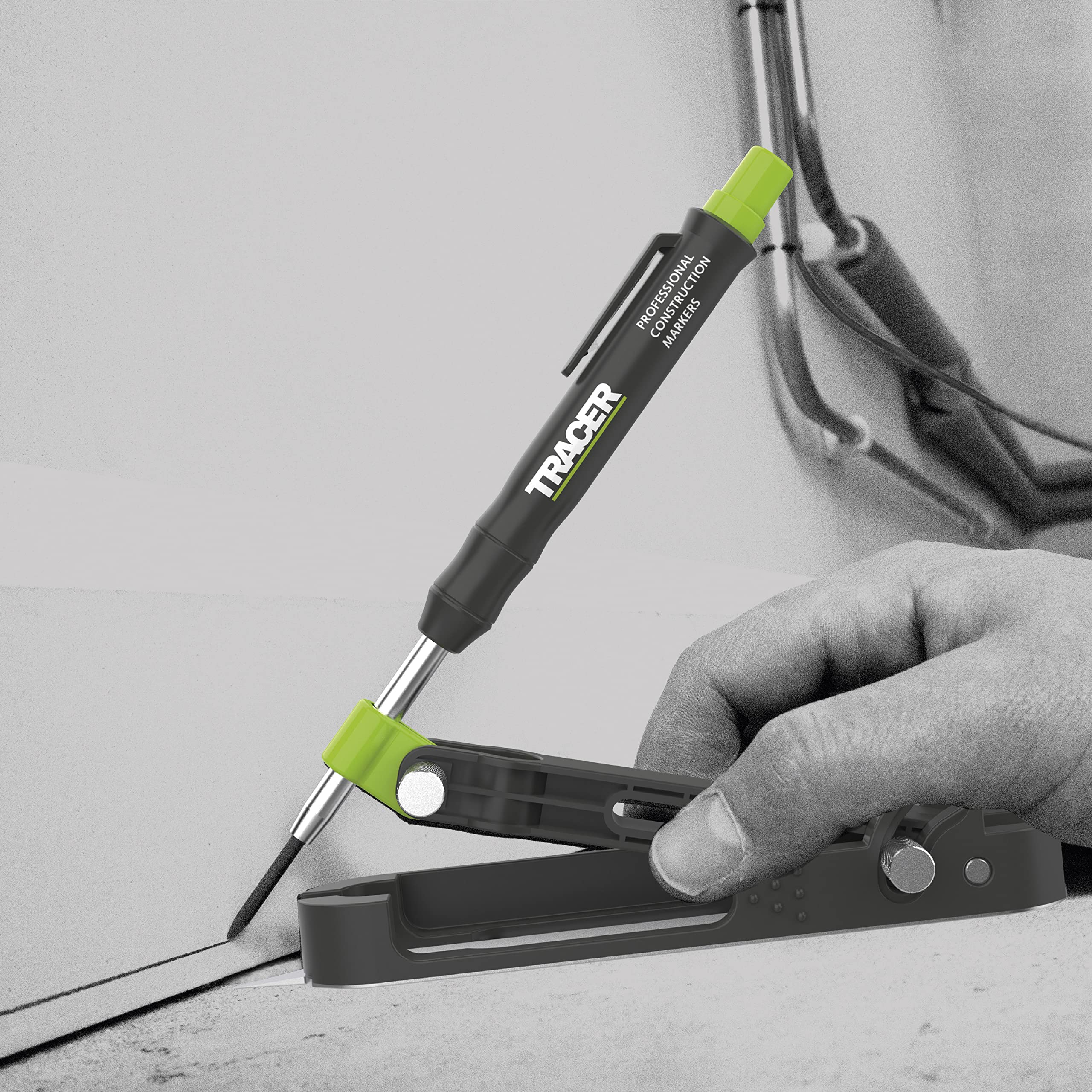 Tracer Site Holster keeps the ProScribe tool within reach on site.