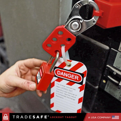 TRADESAFE lockout hasp kit ships ready for bulk deployment.