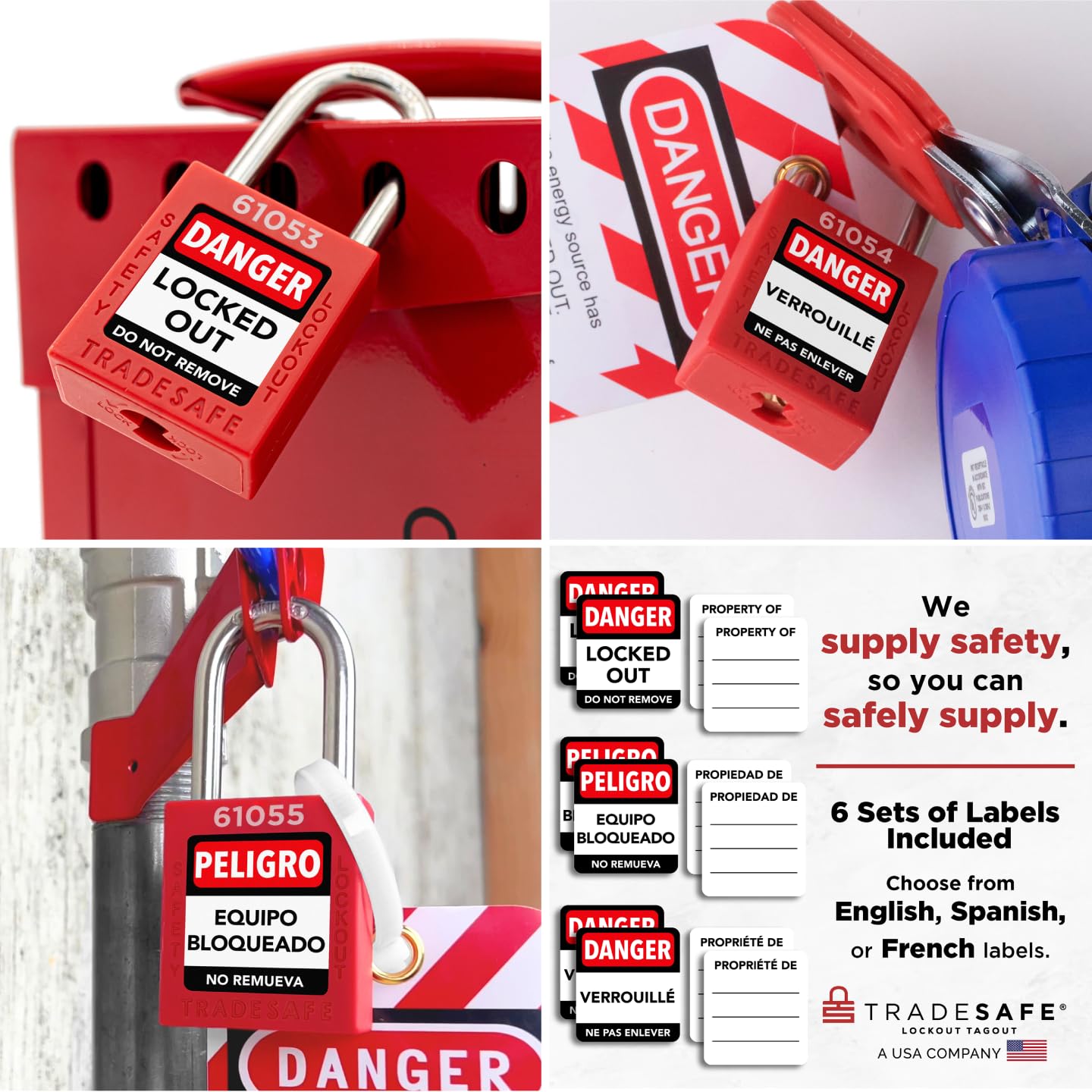 TRADESAFE OSHA compliant design supports standard lockout practices.