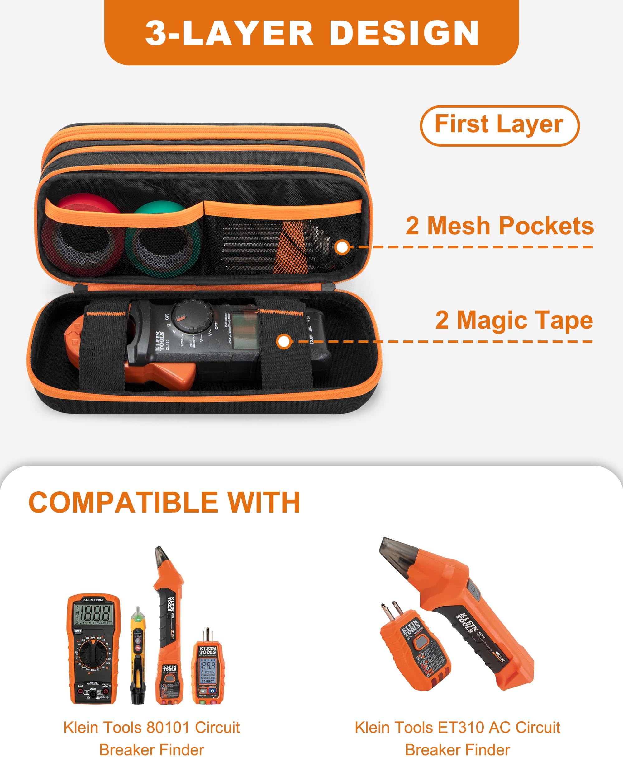 Trahzia case highlights ET310 accessory pocket for quick lead access.