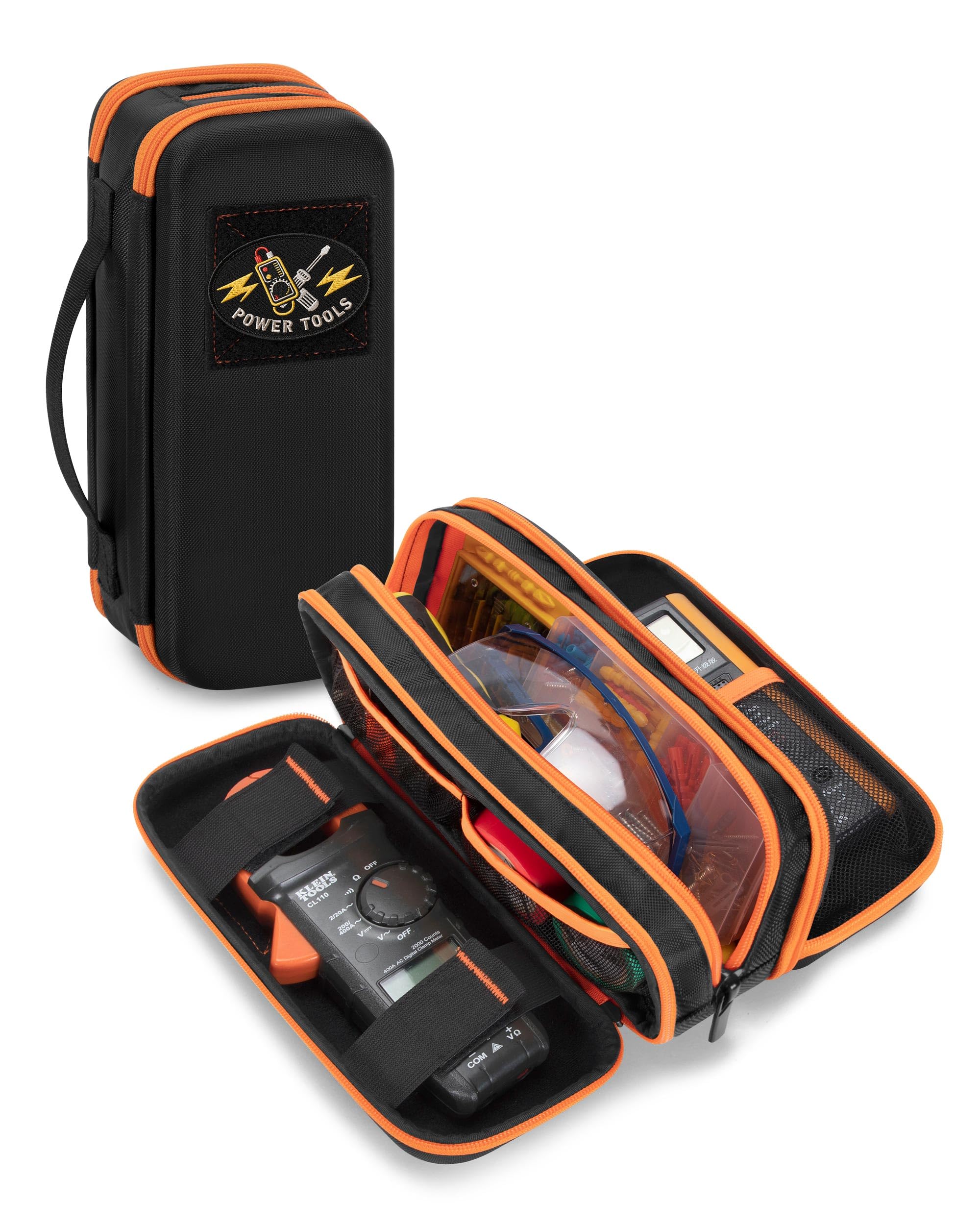 Trahzia hard case showing Klein 80101 compatibility for secure transport.