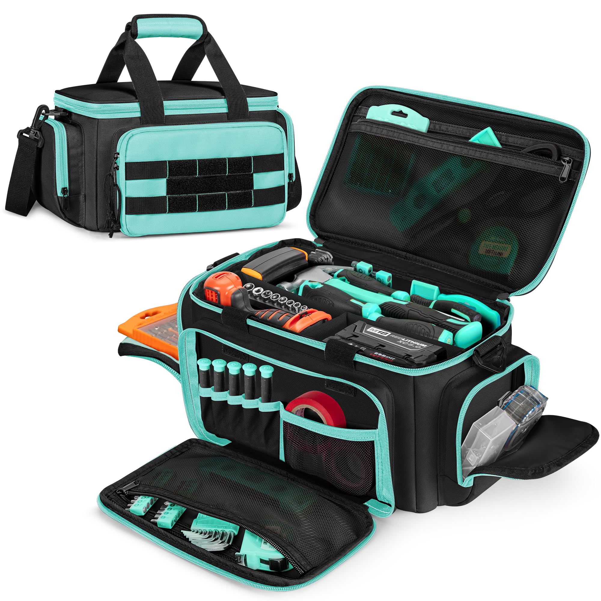 Trahzia tool tote bag dimensions help plan tool storage.