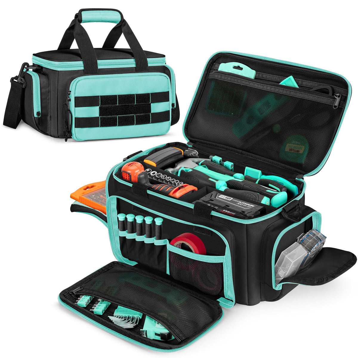 Trahzia tool tote bag dimensions help plan tool storage.