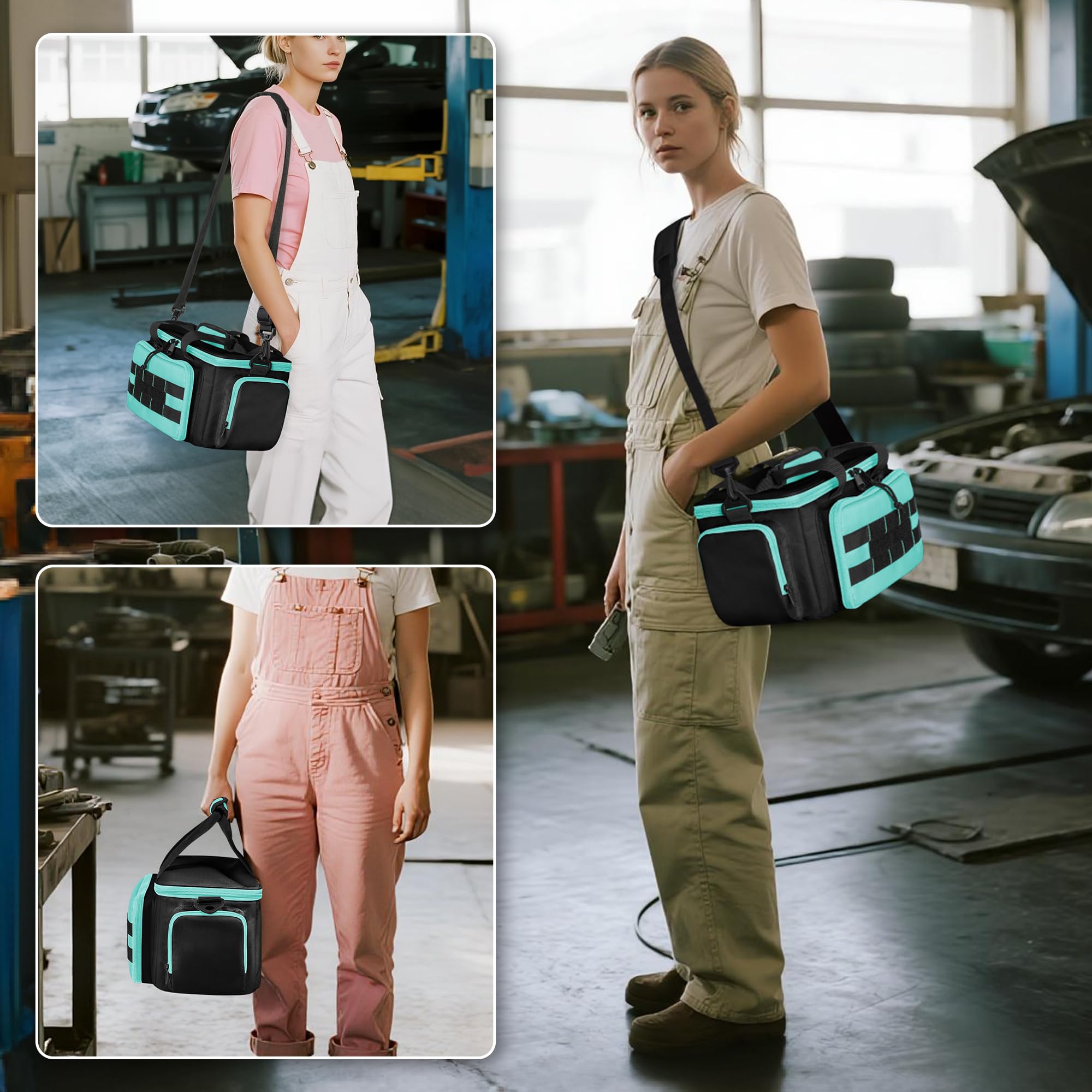 Side pockets and MOLLE on Trahzia tote bag add extra storage.