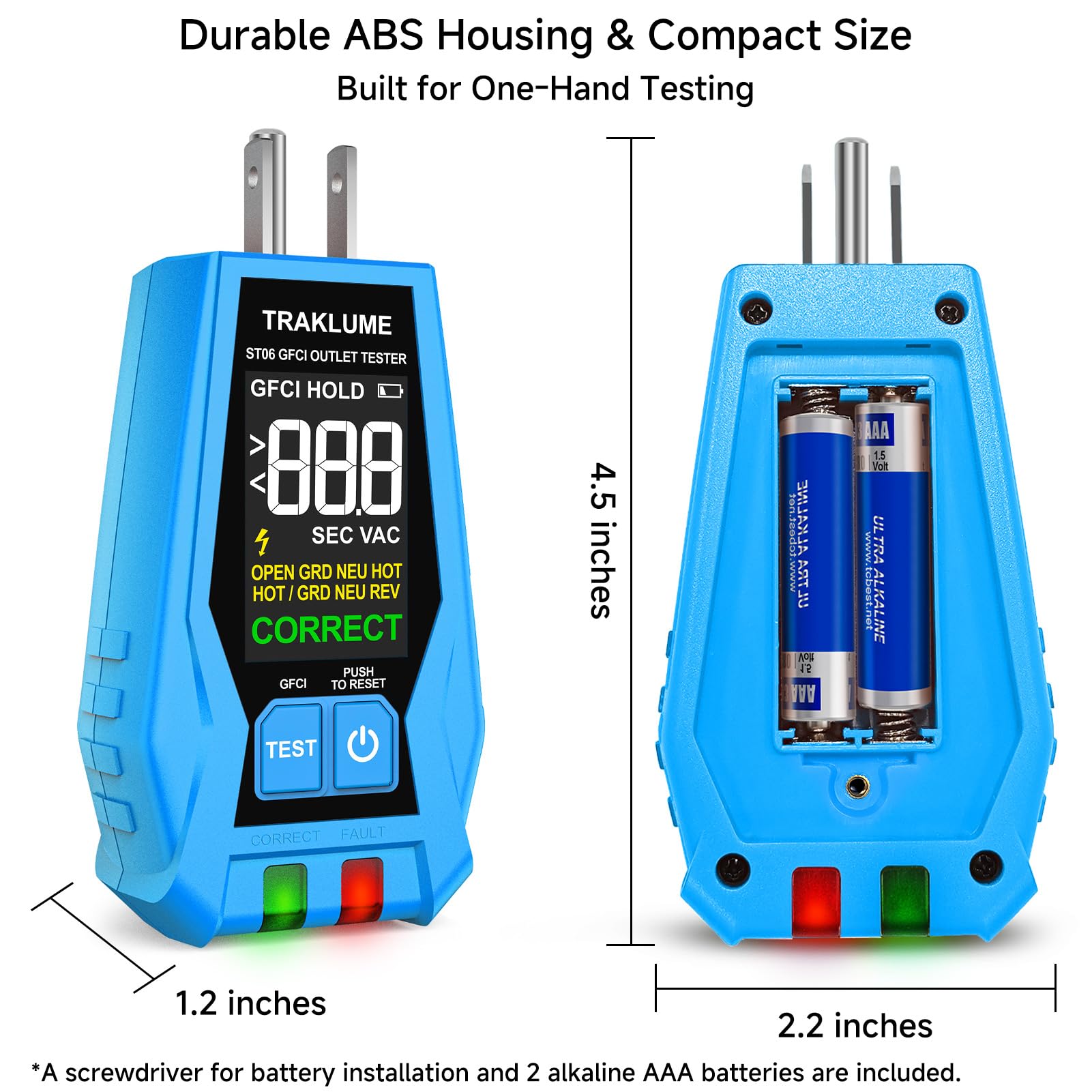 TRAKLUME CAT II 135V rating supports safe testing.