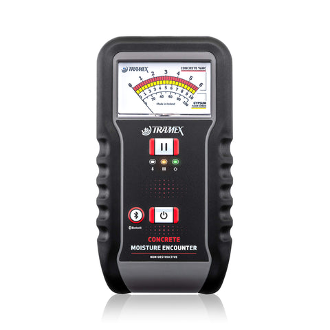 Tramex CME5 moisture reading on floor for quick, non-destructive testing