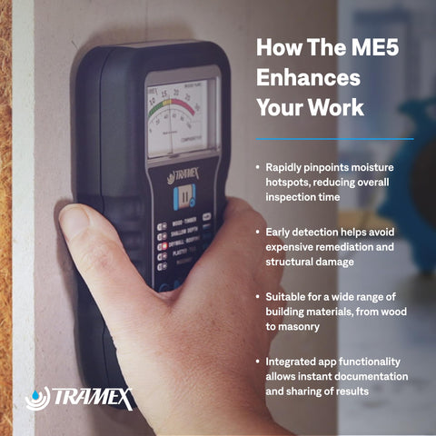 Tramex ME5 Bluetooth connectivity for seamless data sharing