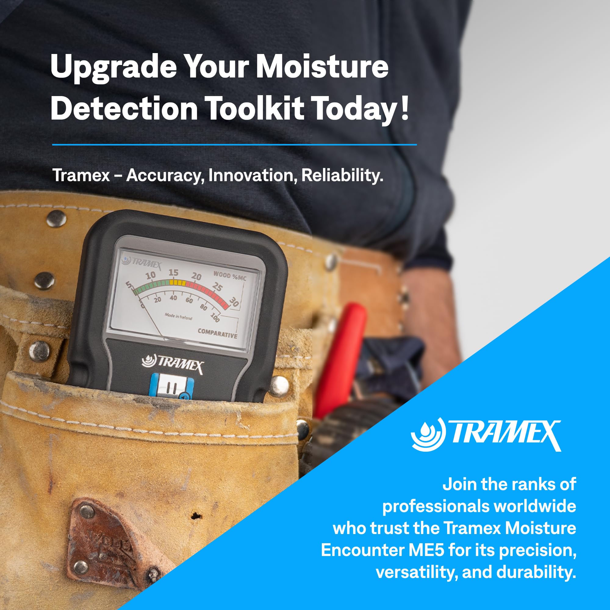 Tramex ME5 durable ergonomic body designed for field inspections