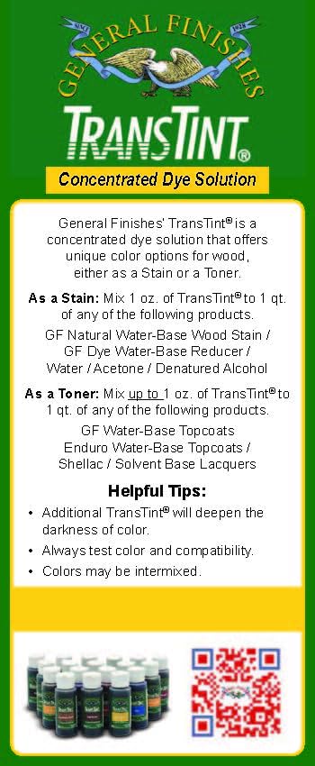 Can be added directly to water-based finishes and solvents for tonal consistency.