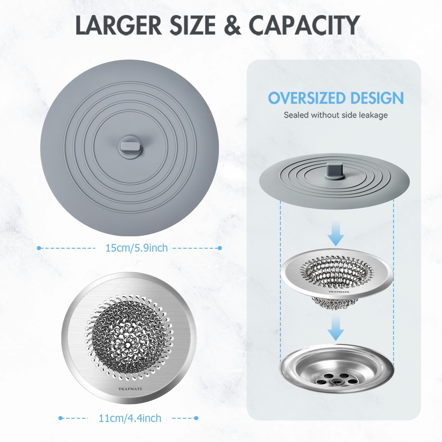 Rust-proof 304 stainless steel construction ensures durable daily use