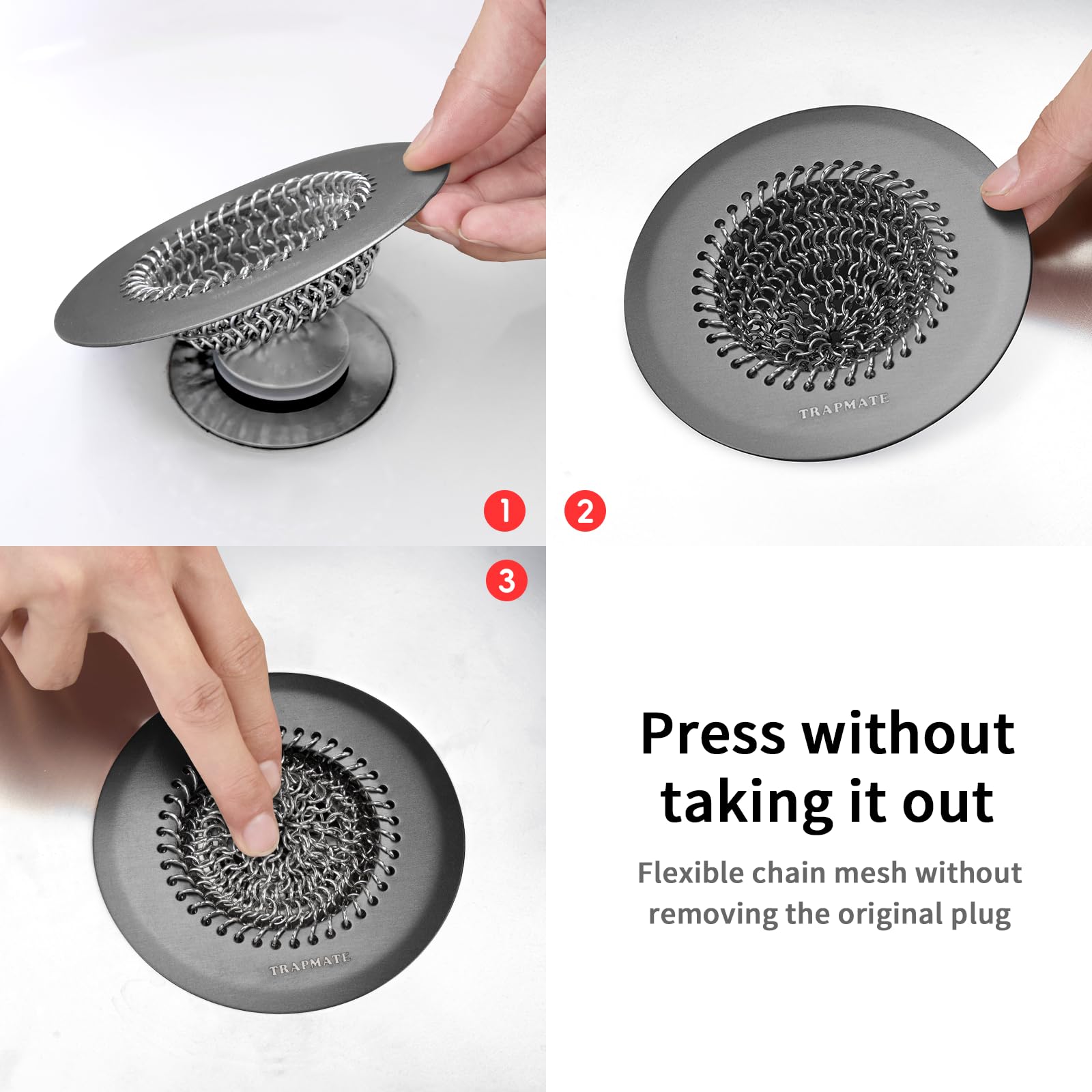 TRAPMATE compact black finish adds modern style to your shower