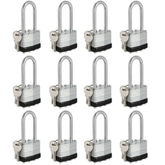 Travate keyed alike padlocks with a 40 mm wide body for secure storage units.