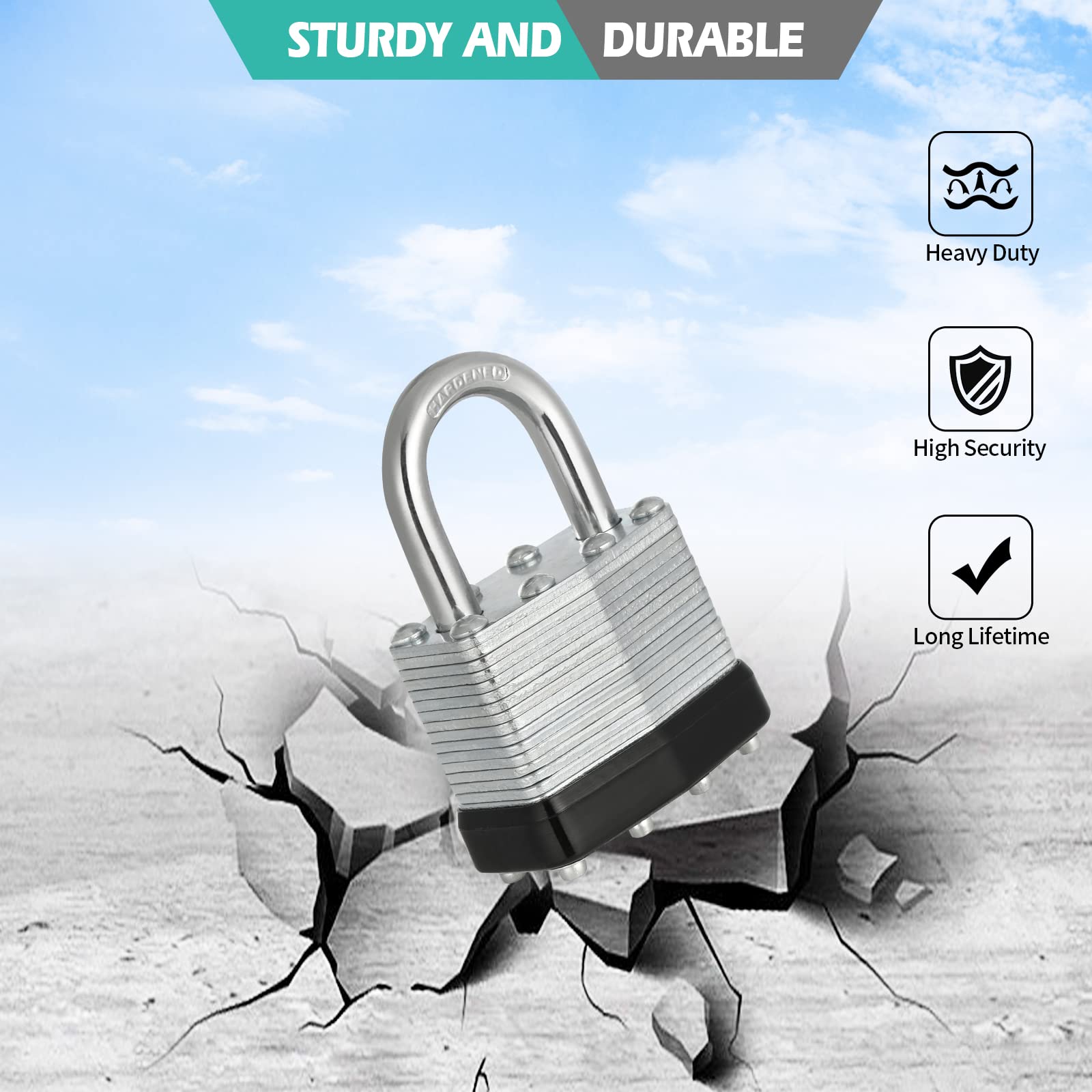 Internal 4-pin cylinder mechanism of Travate keyed alike padlock