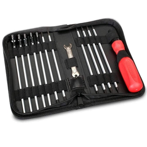 Traxxas tool set pouch carrying case for portable RC maintenance.