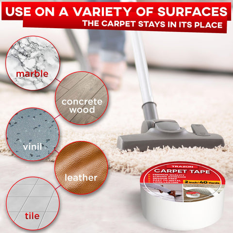 Trazon rug tape helps keep kids safe by securing mats.
