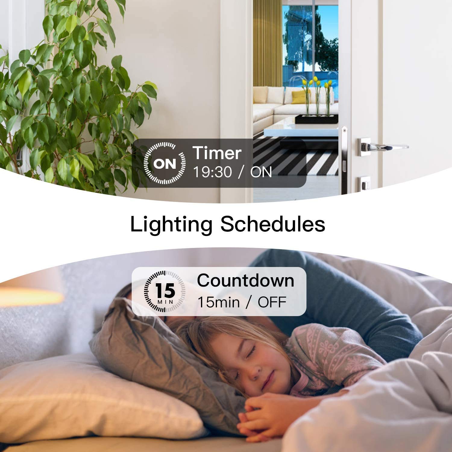 Smart Life app screen illustrating remote control and scheduling
