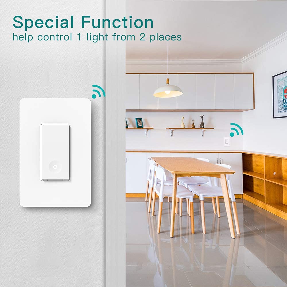 TREATLIFE 3-Way Switch voice control with Alexa and Google for hands-free lighting.