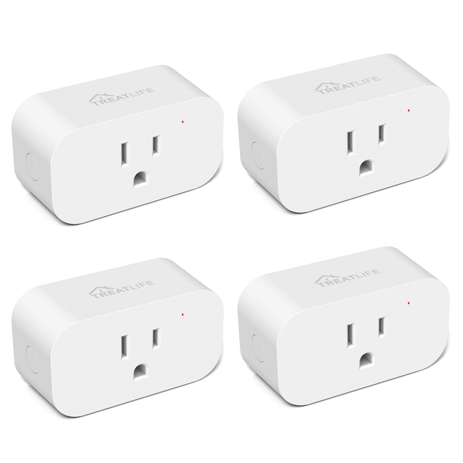 TREATLIFE four-pack smart plugs for centralized control of lights and devices