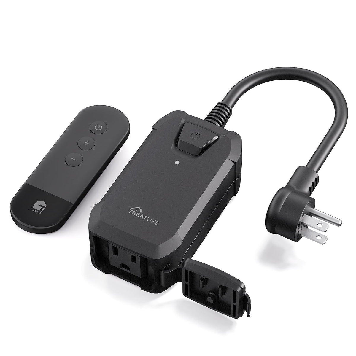 TREATLIFE outdoor dimmer plug with remote for effortless lighting control