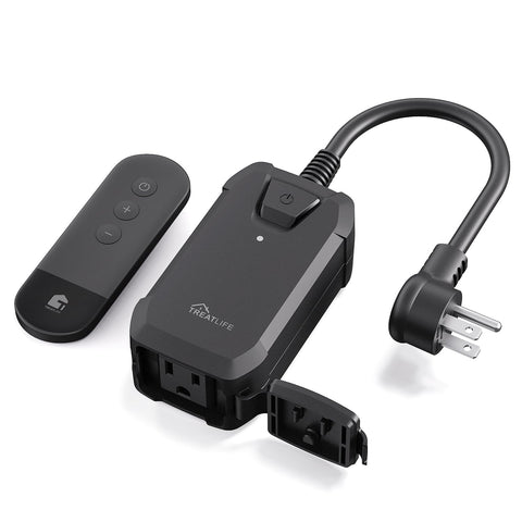 TREATLIFE outdoor dimmer plug with remote for effortless lighting control