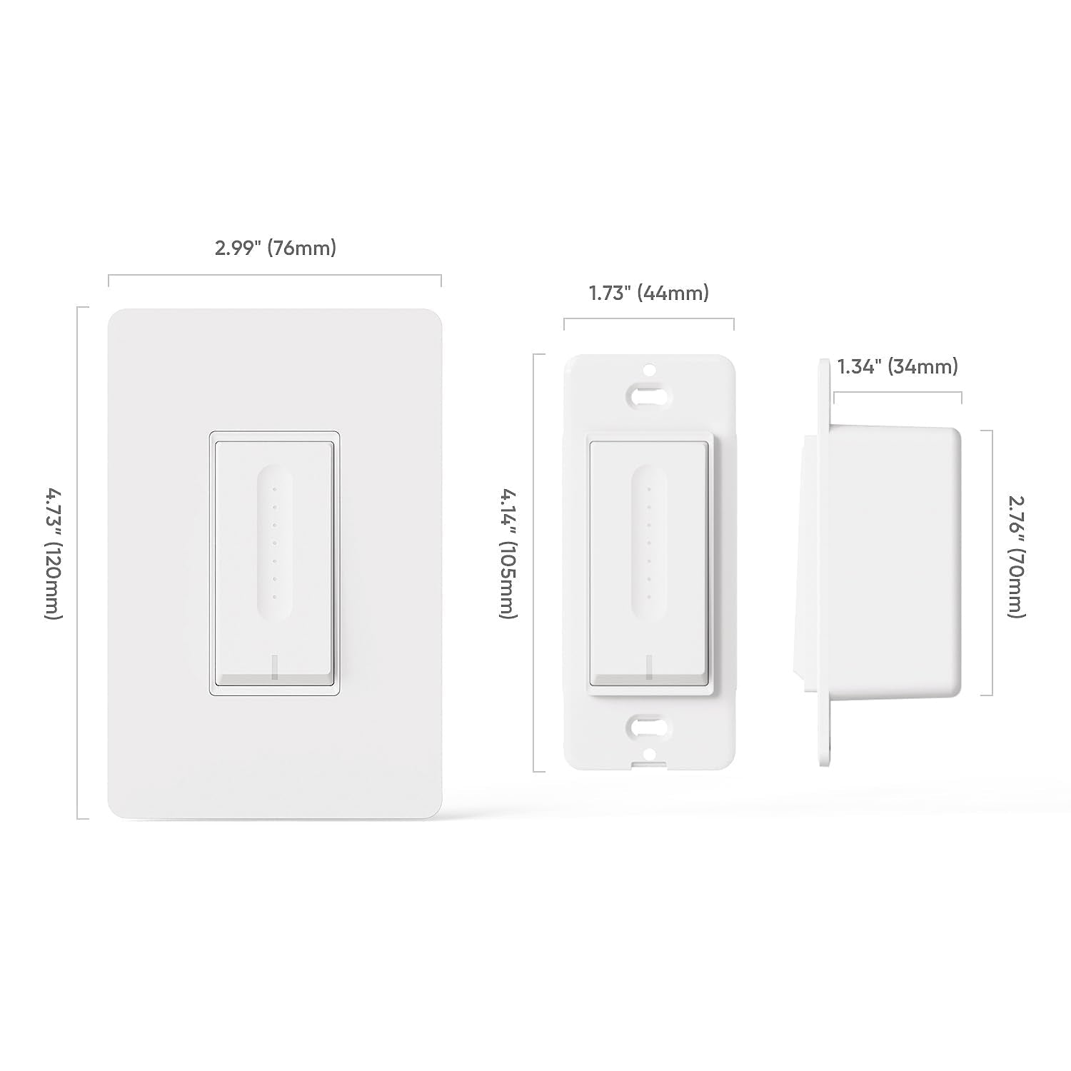TREATLIFE energy-saving dimming example reduces room brightness.